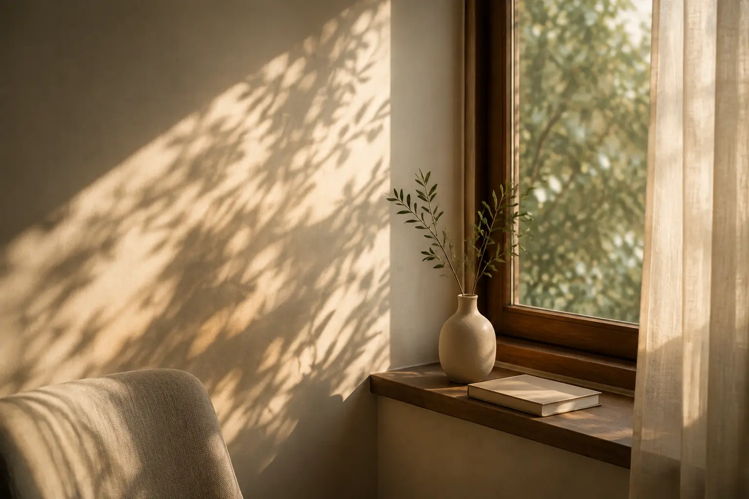نور آرام پنجره و فضای روشن برای شروع یک گفت‌وگو